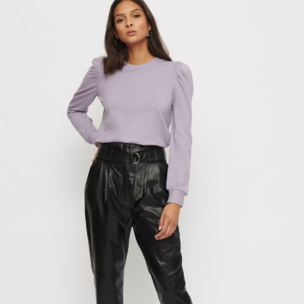DYNAMITE Puffy Sleeve Sweater